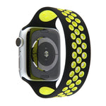탄력 실리콘 시계줄, Apple Watch 시리즈 6 & SE & 5 & 4 40mm / 3 & 2 & 1 38mm용, 135mm (블랙 옐로우), 135mm (블랙 그레이), 150mm (레드 블랙)