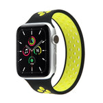탄력 실리콘 시계줄, Apple Watch 시리즈 6 & SE & 5 & 4 40mm / 3 & 2 & 1 38mm용, 135mm (블랙 옐로우), 135mm (블랙 그레이), 150mm (레드 블랙)