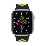 탄력 실리콘 시계줄, Apple Watch 시리즈 6 & SE & 5 & 4 40mm / 3 & 2 & 1 38mm용, 135mm (블랙 옐로우), 135mm (블랙 그레이), 150mm (레드 블랙)