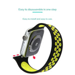 탄력 실리콘 시계줄, Apple Watch 시리즈 6 & SE & 5 & 4 40mm / 3 & 2 & 1 38mm용, 135mm (블랙 옐로우), 135mm (블랙 그레이), 150mm (레드 블랙)