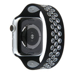 탄력 실리콘 시계줄, Apple Watch 시리즈 6 & SE & 5 & 4 40mm / 3 & 2 & 1 38mm용, 135mm (블랙 옐로우), 135mm (블랙 그레이), 150mm (레드 블랙)