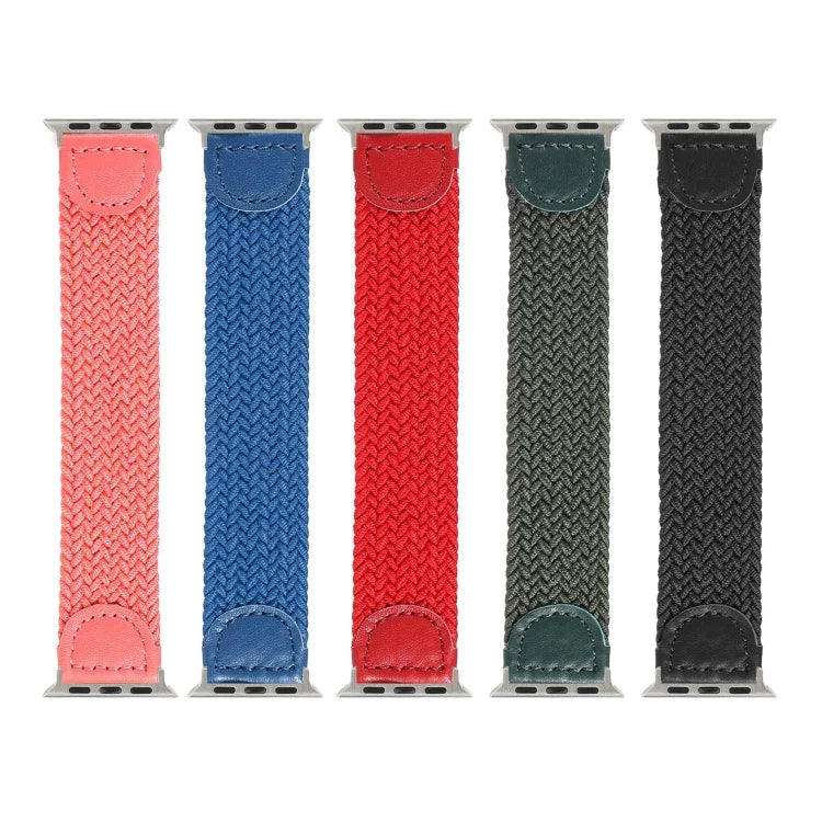 나일론 + 가죽 꼬임 시계줄, Apple Watch 시리즈 6 & SE & 5 & 4 40mm / 3 & 2 & 1 38mm용, S, M, L