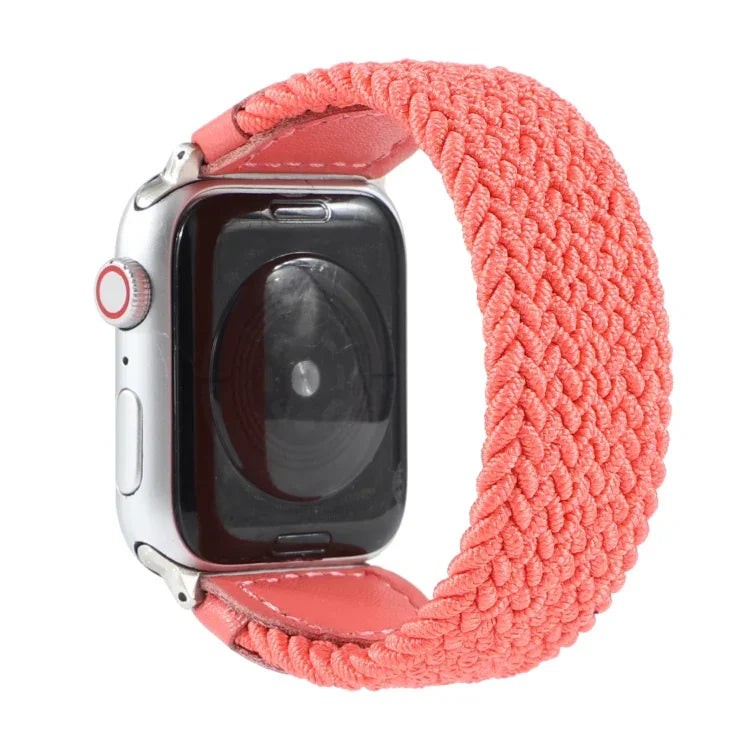 나일론 + 가죽 꼬임 시계줄, Apple Watch 시리즈 6 & SE & 5 & 4 40mm / 3 & 2 & 1 38mm용, S, M, L