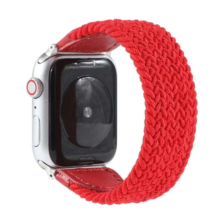 나일론 + 가죽 꼬임 시계줄, Apple Watch 시리즈 6 & SE & 5 & 4 40mm / 3 & 2 & 1 38mm용, S, M, L