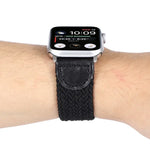 나일론 + 가죽 꼬임 시계줄, Apple Watch 시리즈 6 & SE & 5 & 4 44mm / 3 & 2 & 1 42mm용, S, M, L