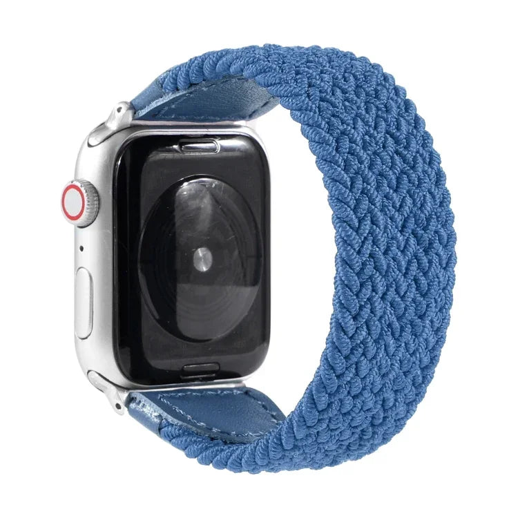 나일론 + 가죽 꼬임 시계줄, Apple Watch 시리즈 6 & SE & 5 & 4 44mm / 3 & 2 & 1 42mm용, S, M, L