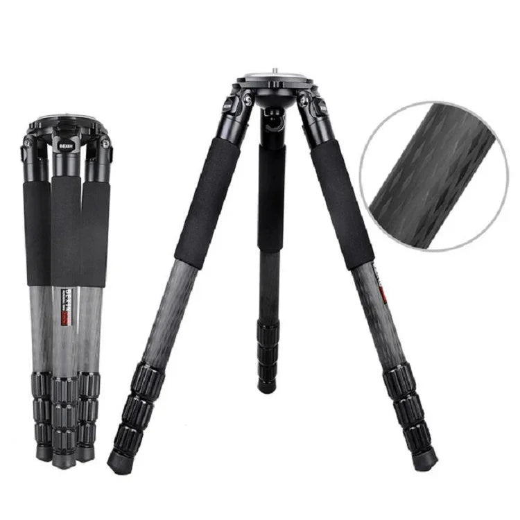 BEXIN ST424C 견고한 캠코더 사진용 카본 파이버 대형 삼각대, 최대 튜브 지름: 40mm, ST424C