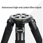 BEXIN ST424C 견고한 캠코더 사진용 카본 파이버 대형 삼각대, 최대 튜브 지름: 40mm, ST424C