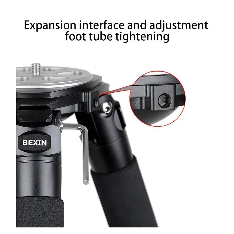 BEXIN ST424C 견고한 캠코더 사진용 카본 파이버 대형 삼각대, 최대 튜브 지름: 40mm, ST424C