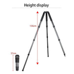 BEXIN ST424C 견고한 캠코더 사진용 카본 파이버 대형 삼각대, 최대 튜브 지름: 40mm, ST424C