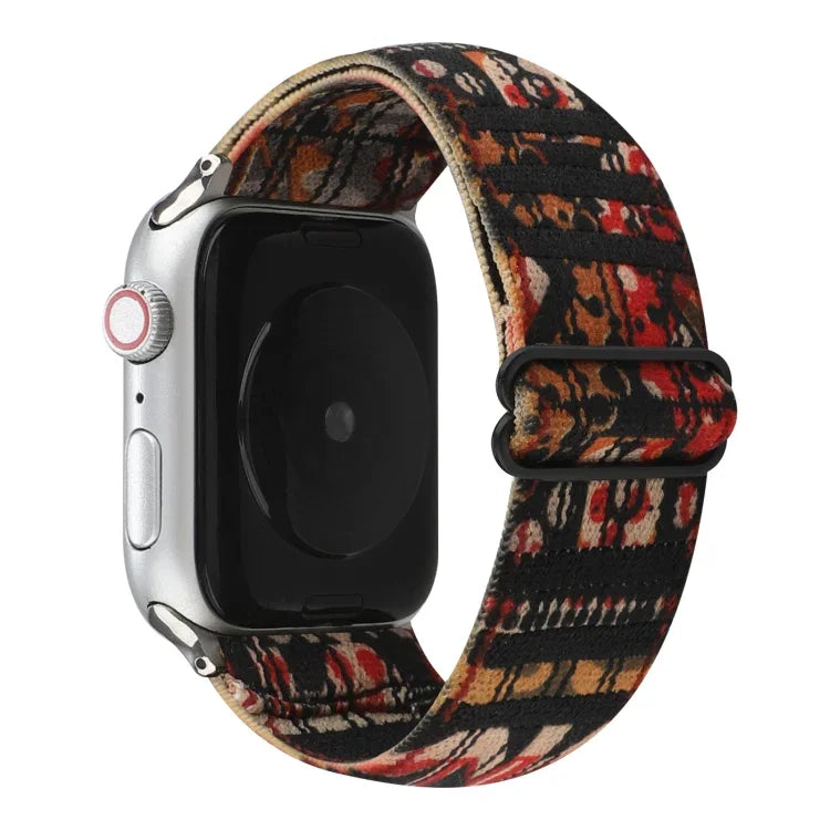에스닉 스타일 버클 시계줄, Apple Watch 시리즈 6 & SE & 5 & 4 44mm / 3 & 2 & 1 42mm용, Apple Watch 시리즈 7 45mm / 6 & SE & 5 & 4 44mm / 3 & 2 & 1 42mm용, Apple Watch Ultra 49mm / 시리즈 8&7 45mm / SE 2&6&SE&5&4 44mm / 3&2&1 42mm용