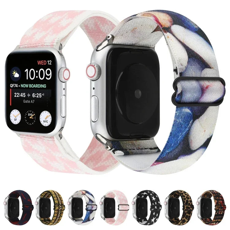 에스닉 스타일 버클 시계줄, Apple Watch 시리즈 6 & SE & 5 & 4 44mm / 3 & 2 & 1 42mm용, Apple Watch 시리즈 7 45mm / 6 & SE & 5 & 4 44mm / 3 & 2 & 1 42mm용, Apple Watch Ultra 49mm / 시리즈 8&7 45mm / SE 2&6&SE&5&4 44mm / 3&2&1 42mm용