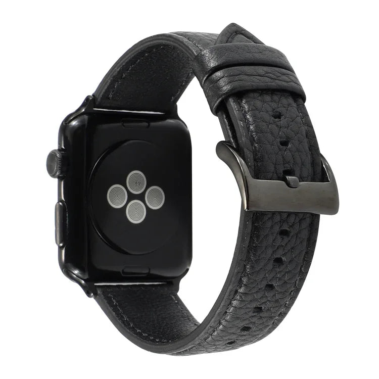 리치 텍스처 천연 가죽 시계줄, Apple Watch 시리즈 6 & SE & 5 & 4 40mm / 3 & 2 & 1 38mm용, Apple Watch 시리즈 7 41mm / 6 & SE & 5 & 4 40mm / 3 & 2 & 1 38mm용