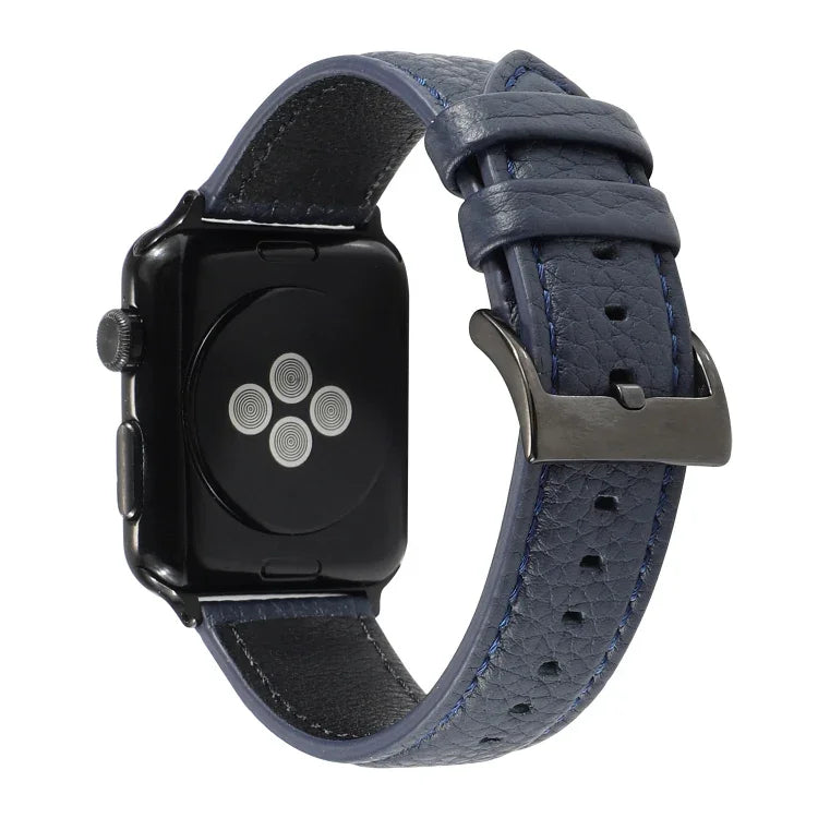 리치 텍스처 천연 가죽 시계줄, Apple Watch 시리즈 6 & SE & 5 & 4 44mm / 3 & 2 & 1 42mm용, Apple Watch 시리즈 7 45mm / 6 & SE & 5 & 4 44mm / 3 & 2 & 1 42mm용