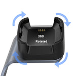 For Fitbit Versa / Versa Lite / Versa SE Universal Aluminum Alloy Charger Holder with Chip Protection, Support Fast Charging, For Fitbit Versa
