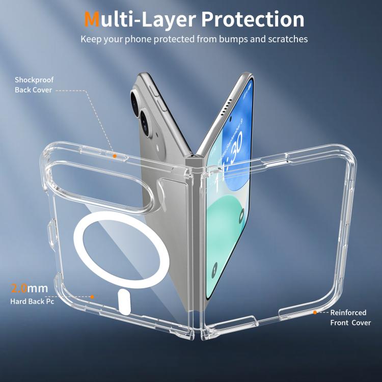 Scratch-proof Acrylic 2.0mm Crystal Magnetic Phone Case, For iPhone Duo
