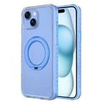Matte Translucent 360 Rotation Magnetic Holder Phone Case, For iPhone 15 Pro, For iPhone 15