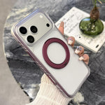 Matte Translucent 360 Rotation Magnetic Holder Phone Case, For iPhone 15 Pro, For iPhone 15