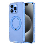 Matte Translucent 360 Rotation Magnetic Holder Phone Case, For iPhone 15 Pro, For iPhone 15
