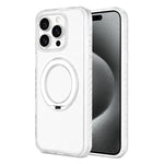 Matte Translucent 360 Rotation Magnetic Holder Phone Case, For iPhone 15 Pro, For iPhone 15