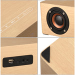 Q5A 다기능 원목 터치 시계 디스플레이 무선 충전 블루투스 스피커, TF 카드 & U 디스크 & 3.5mm AUX 지원, Q5A