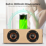 Q5A 다기능 원목 터치 시계 디스플레이 무선 충전 블루투스 스피커, TF 카드 & U 디스크 & 3.5mm AUX 지원, Q5A