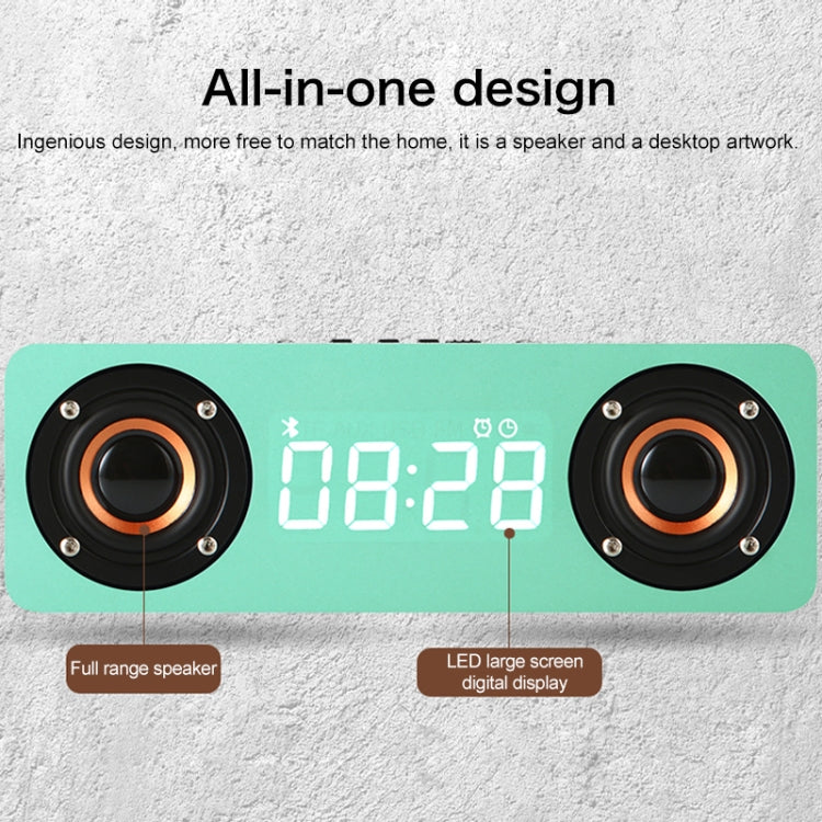 M5 서브우퍼 원목 블루투스 4.2 스피커, TF 카드 & 3.5mm AUX & FM 지원