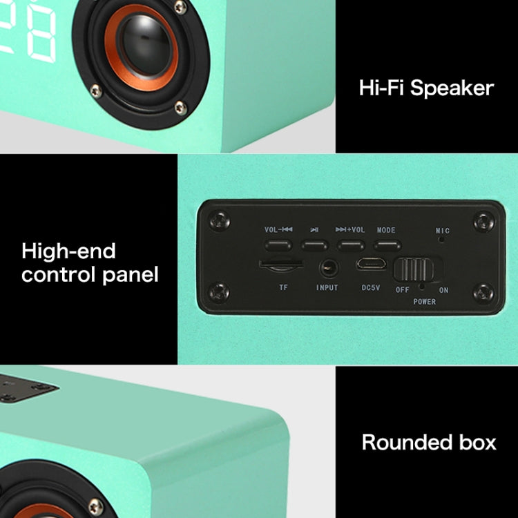 M5 서브우퍼 원목 블루투스 4.2 스피커, TF 카드 & 3.5mm AUX & FM 지원