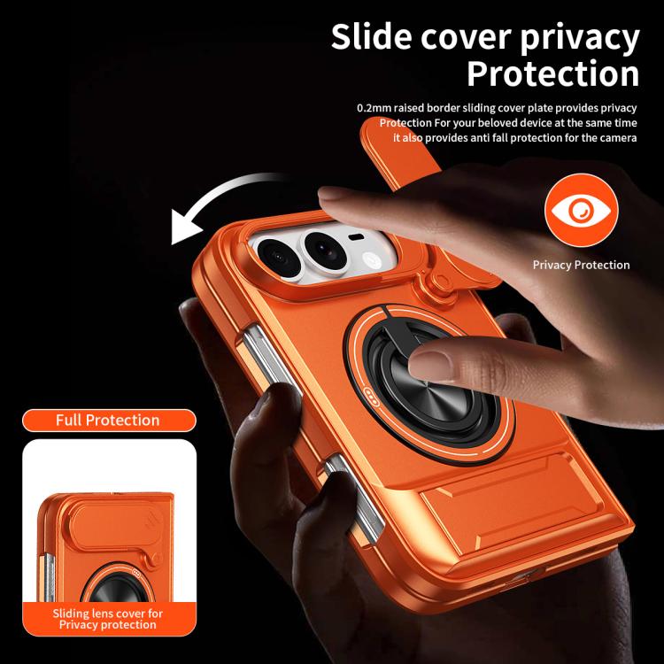 Lens Sliding Window Multifunctional Magnetic Shockproof Phone Case, For iPhone Duo