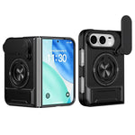 Lens Sliding Window Multifunctional Magnetic Shockproof Phone Case, For iPhone Duo
