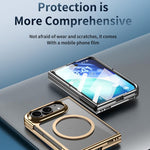 Clear Plated Magnetic Integrated Film Phone Case, For iPhone Duo