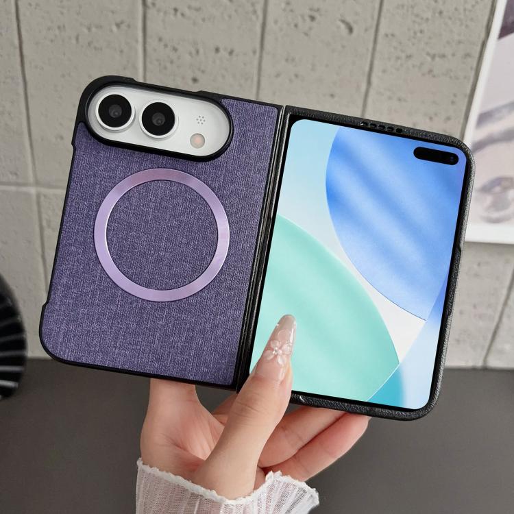 CD Magsafe Magnetic Cloth Texture Phone Case, For iPhone Duo