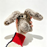 Foldable Plush Rabbit TPU Phone Case, For iPhone Duo