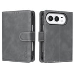 Solid Color Calfskin Texture RFID Vegan Leather Phone Case, For iPhone Duo