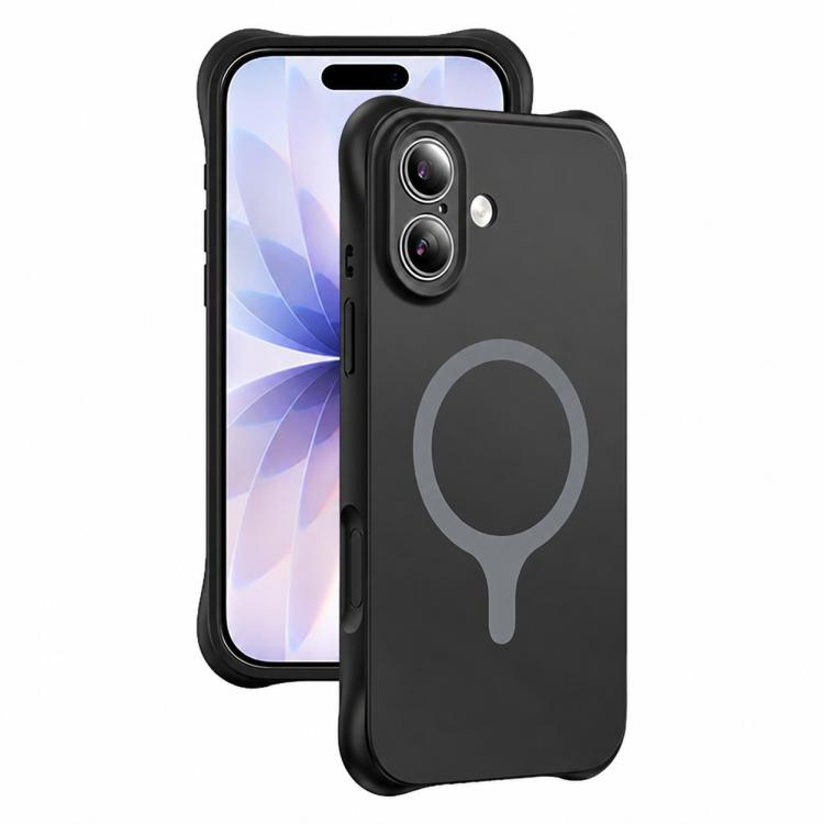 Liquid Silicone + TPU Airbag Shockproof Magnetic Phone Case, For iPhone 17, For iPhone 16 Pro Max, For iPhone 16 Pro, For iPhone 16