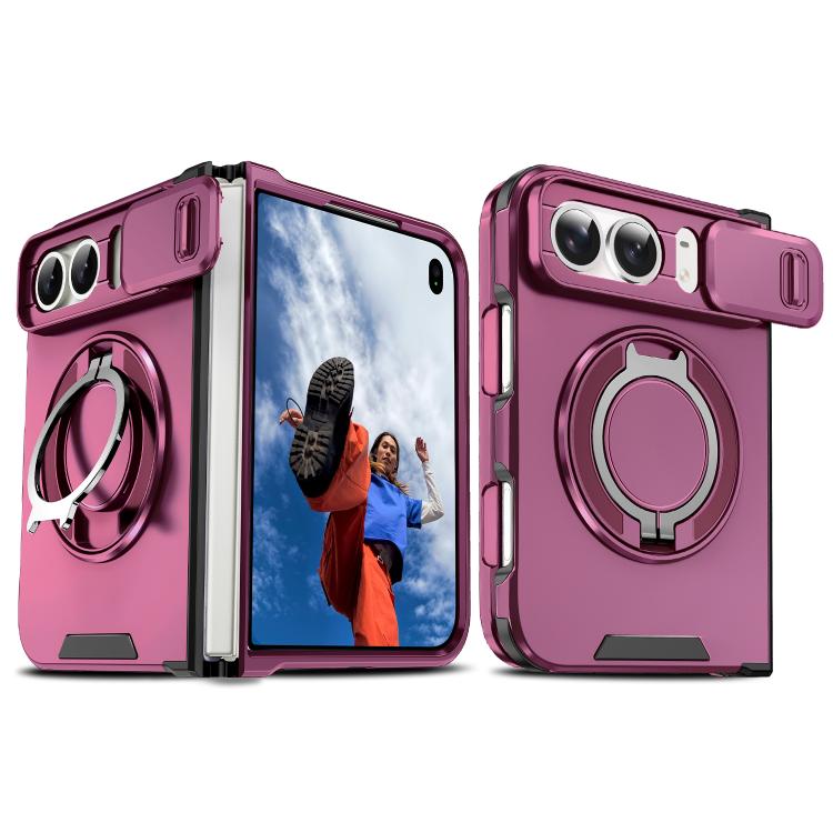 Sliding Camshield Ring Holder Phone Case, For iPhone Duo