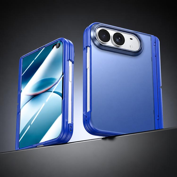 Integrated Shell And Flim Translucent Spring Hinge Holder Phone Case, For iPhone Duo
