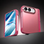 Integrated Shell And Flim Translucent Spring Hinge Holder Phone Case, For iPhone Duo