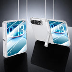 Spray-Coated Spring Hinge Holder Integrated Film Phone Case, For iPhone Duo