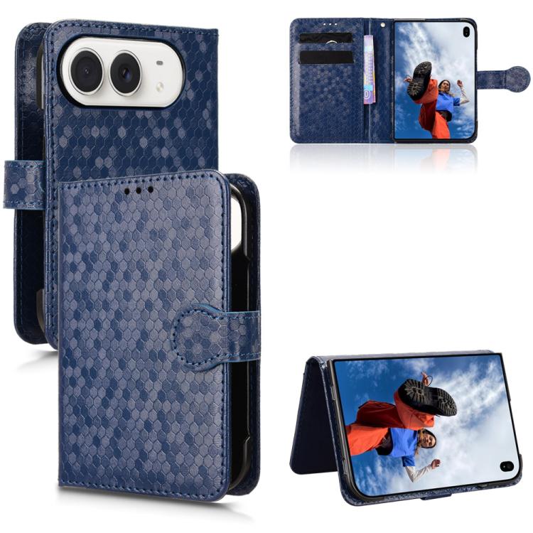 Honeycomb Dot Texture Leather Phone Case, For iPhone Duo