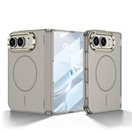 GKK Integrated Phantom Magnetic Thin Ring Folding Hinge Full Coverage Phone Case, For iPhone Duo