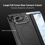 GKK Integrated Phantom Magnetic Thin Ring Folding Hinge Full Coverage Phone Case, For iPhone Duo
