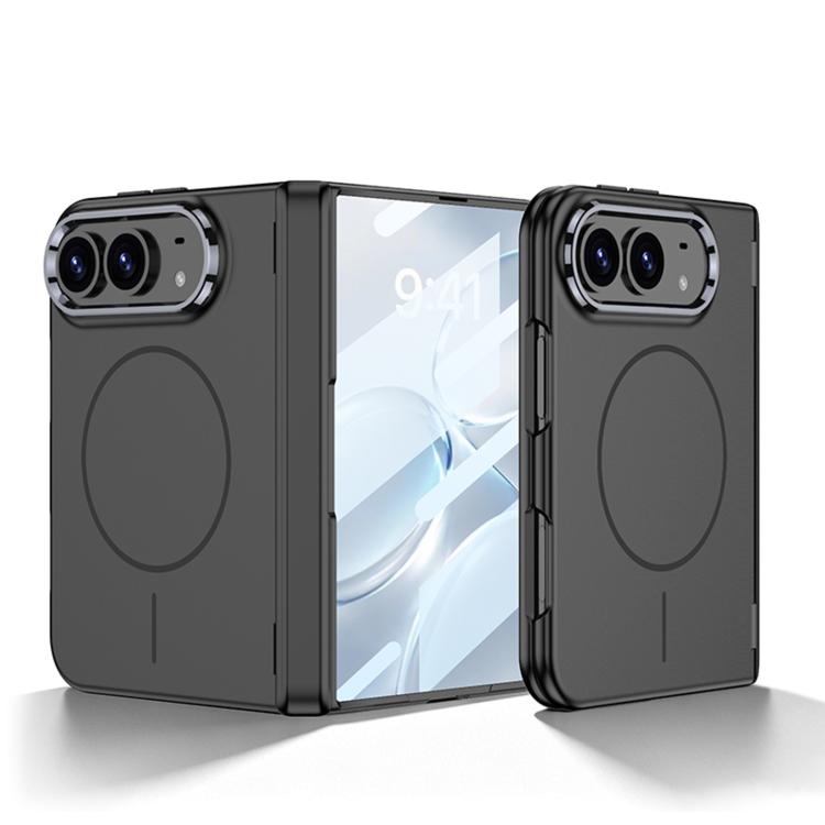 GKK Integrated Phantom Magnetic Thin Ring Folding Hinge Full Coverage Phone Case, For iPhone Duo
