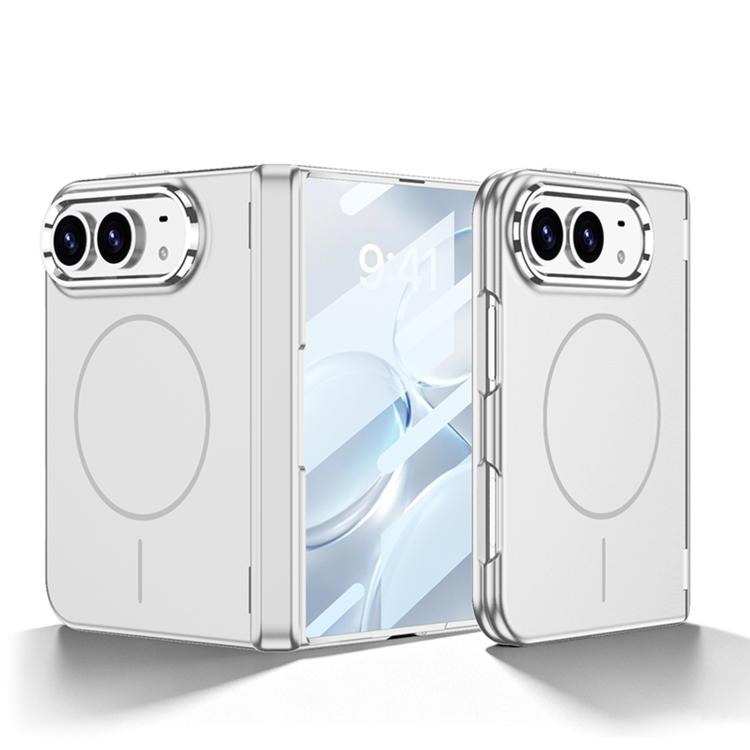 GKK Integrated Phantom Magnetic Thin Ring Folding Hinge Full Coverage Phone Case, For iPhone Duo