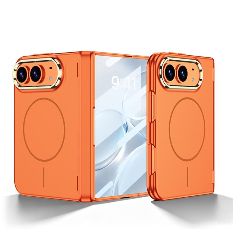 GKK Integrated Phantom Magnetic Thin Ring Folding Hinge Full Coverage Phone Case, For iPhone Duo