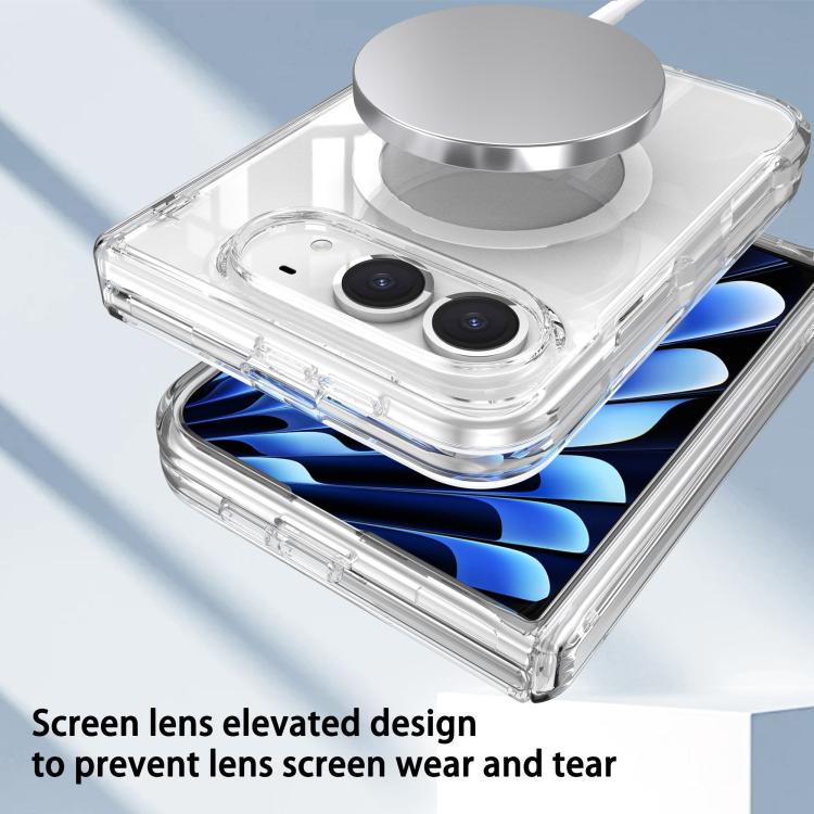 Hinge Magnetic Ring Integrated Film Phone Case, For iPhone Duo