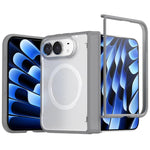 Hinge Magnetic Ring Integrated Film Phone Case, For iPhone Duo
