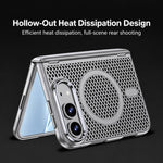 GKK Integrated Phantom Folding Hinge Heat Dissipation Magnetic Phone Case, For iPhone Duo