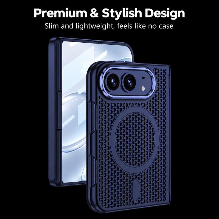 GKK Integrated Phantom Folding Hinge Heat Dissipation Magnetic Phone Case, For iPhone Duo