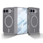 GKK Integrated Phantom Folding Hinge Heat Dissipation Magnetic Phone Case, For iPhone Duo